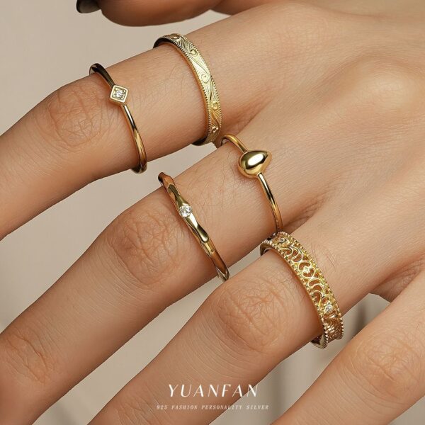 Wholesale S925 Sterling Silver Star Light Luxury Zirconium Ring