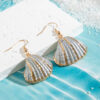 oly-feb7807ff480098ddb778f77cf38d40a Wholesale European and American Cross-Border Summer Beach Style Natural Shell Earrings Bohemian Gold-Plated Shell Pendant Earrings