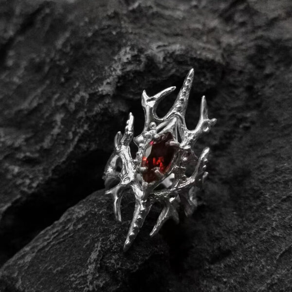 Wholesale Muyi's New Dark Vampire Open Ring, Personalized Exaggerated Gothic Punk Halloween Gift Trend