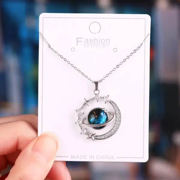 Wholesale IG Style Simple Style Star Planet 201 Stainless Steel Copper Plating Inlay White Gold Plated Gold Plated Resin Zircon