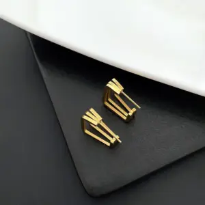 211#XK Titanium Steel Geometric Earrings