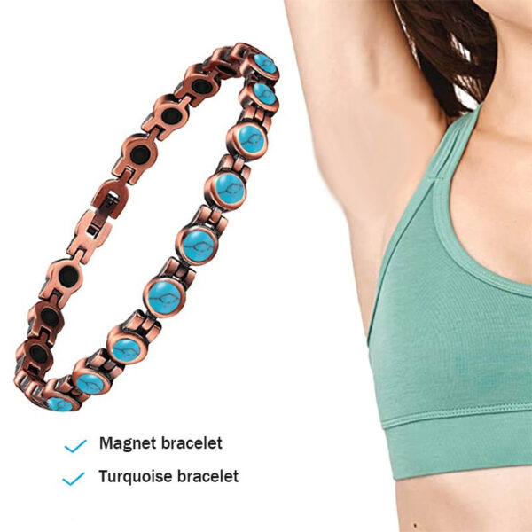 Wholesale Turquoise red copper magnetic bracelet