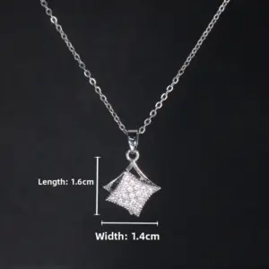 XL856 Rotating Diamond Necklace / Silver