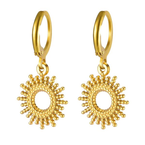 Wholesale wind suower creative personality ear buckle fashion earrings 304 stainless steel