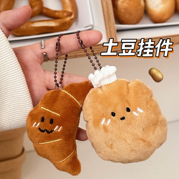 Wholesale Creative Cartoon Food Plush Doll Pendant Girls Versatile Keychain Backpack Pendant Decorative Small Doll