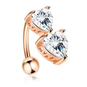 Rose Gold Two Diamonds