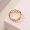 201 Stainless Steel 304 Stainless Steel Bow Knot Ion Plating (IP) 18K Gold Plated Cute Simple Style Streetwear Waterproof Non Tarnish Multicolor-Golden Yellow Open Rings
