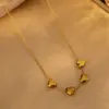 oly-fee421a04cad88f41e4794dd7f7602ea Wholesale Ion Plating (IP) 18K Gold Plated Heart Shape 304 Stainless Steel Princess Classic Style Waterproof Non Tarnish 304 Stainless Steel Pendant Necklace
