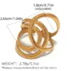Wholesale Ion Plating (IP) Real Gold Plated 18K Gold Geometric 304 Stainless Steel IG Style Casual Simple Style Waterproof Non Tarnish Open Rings