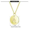 Wholesale Simple Style Letter Stainless Steel Titanium Steel Plating Chain Gold Plated Pendant Necklace