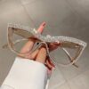 Wholesale Trendy retro street punk sunshade sunglasses women's personalized diamond sunglasses ins