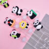 Wholesale Random 10pcs 8/10MM cute panda dust plug DIY cup straw accessories