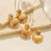 Wholesale 1 Pair Elegant Retro Heart Shape Copper Drop Earrings