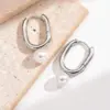 Wholesale PVD Coated Real Gold Plated 14K Gold U Shape 304 Stainless Steel Elegant Vintage Style Waterproof Non Tarnish 304 Stainless Steel Earrings