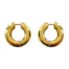 Wholesale 1 Pair Simple Style Commute Round Plating Copper Hoop Earrings