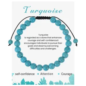 Casual Simple Style Geometric Natural Stone Rope Drawstring Bracelets In Bulk