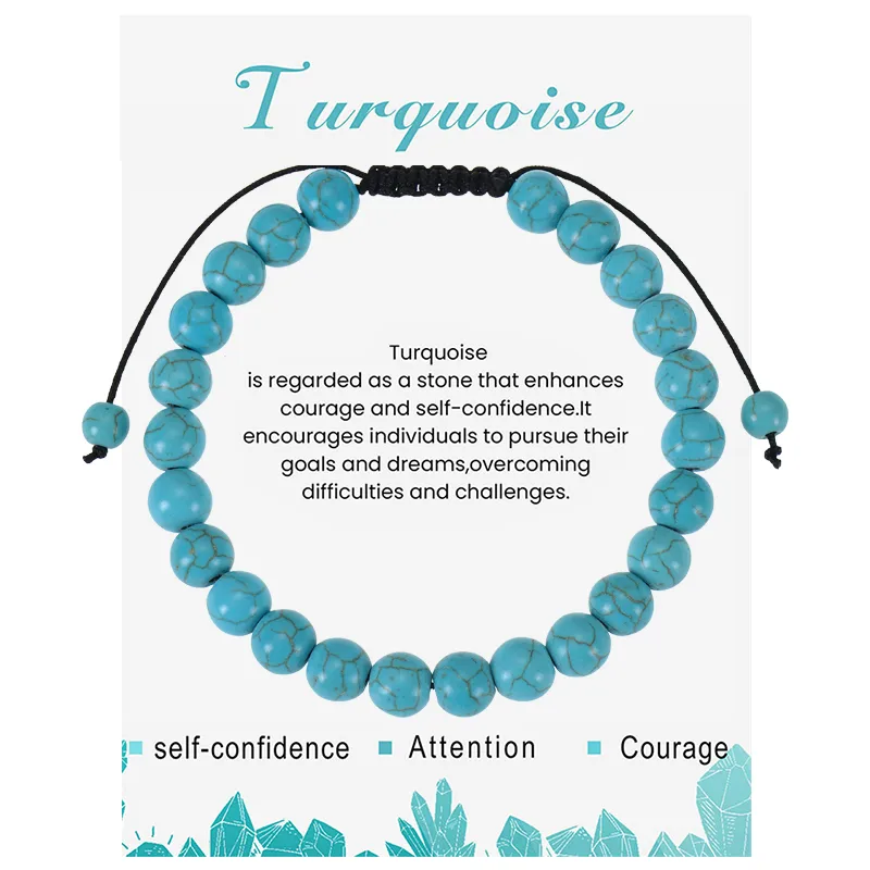 Wholesale Casual Simple Style Geometric Natural Stone Rope awstring Bracelets In Bulk