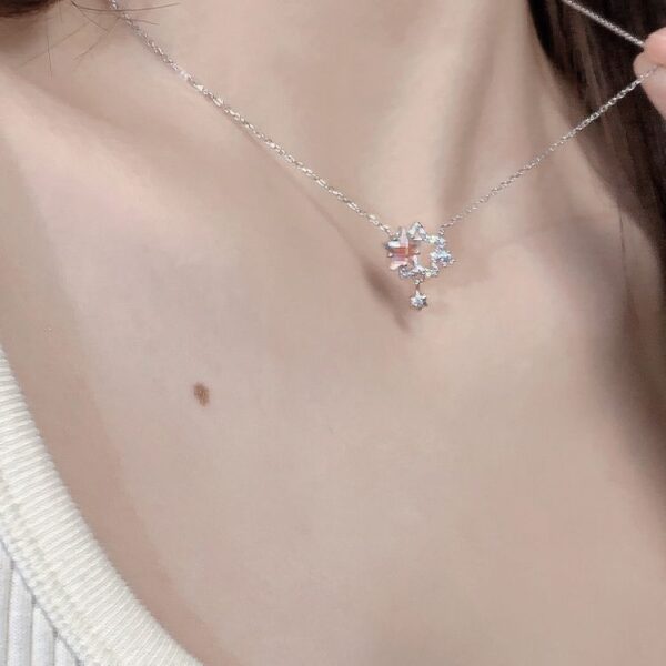 Wholesale "Shining Gemini" Magic Star Necklace Light Luxury Niche Design Elegant Clavicle Chain for Women