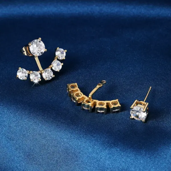 1 Pair Simple Style Shiny Anchor Plating Inlay 201 Stainless Steel Zircon 18K Gold Plated Ear Studs