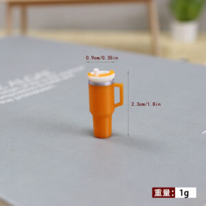 Orange straw water cup