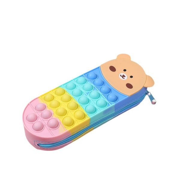 oly-ff202461fad9aa26809d0d5104b01f1a Wholesale Decompression Silicone Pencil Case Cartoon Rabbit Panda Children's Pencil Bo