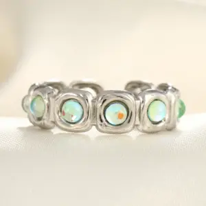 Steel White Translucent Stone / Adjustable Opening