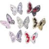 Wholesale DIY heavy-duty alloy hollow butterfly rhinestone beads with straight holes