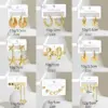 304 Stainless Steel Star Electroplating K Gold Plated Gold Plated Elegant Cute Drop Earrings Ear Studs