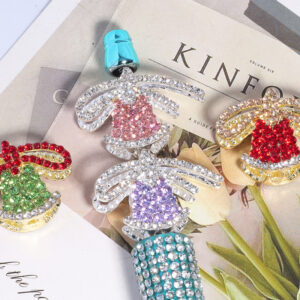 Wholesale Alloy Christmas Bell (Jingle Bell) - DIY Phone Chain, Keychain, Bag Chain Accessories with Straight Beads