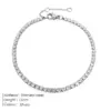 Vacation Simple Style Solid Color 304 Stainless Steel Zircon Tennis Chain Tennis Bracelet In Bulk