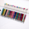 Wholesale beaded pens/DIY electroplated bead pen UV three-color plating