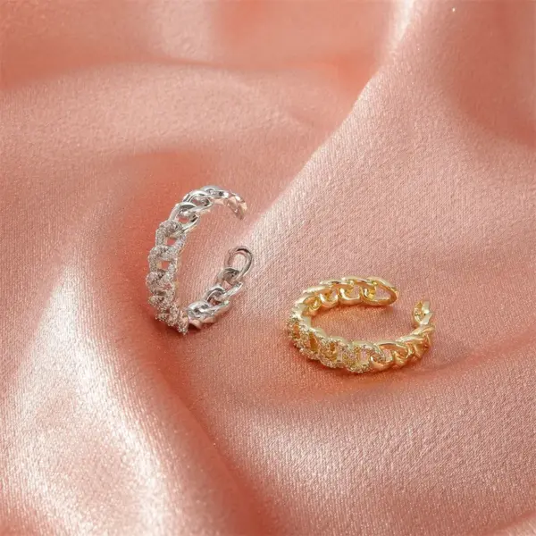 Wholesale Copper Plating Geometric Artificial Gemstones Copper Rings
