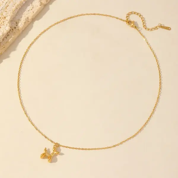 Wholesale Jewelry Casual Cute Dog Boots 304 Stainless Steel 18K Gold Plated Pendant Necklace