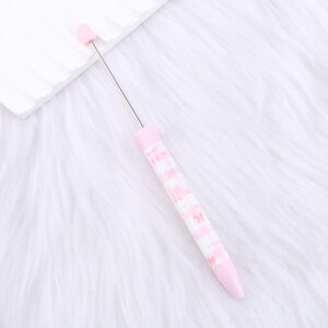1.0mm bullet-shaped black / 14- Pink bow pattern