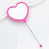 Wholesale New DIY Beaded Handle Mirror Handheld Makeup Mirror Portable Single Dressing Mirror Plastic Love Makeup Mirror
