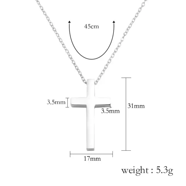 Wholesale Fashion Cross Stainless Steel Patchwork Pendant Necklace