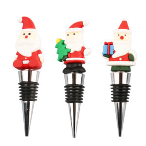 Wholesale Christmas wine stopper Santa Claus wine stopper