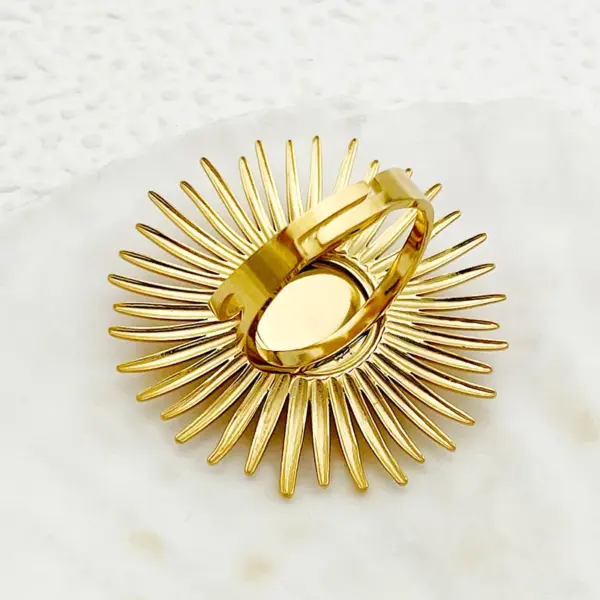 PVD Coated 14K Gold Real Gold Plated Heart Shape Twist 304 Stainless Steel Casual Roman Style Commute Waterproof Non Tarnish Open Rings