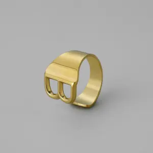 Gold B Open Ring J382-2 / Adjustable Opening