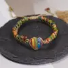 Wholesale Ethnic Style Heart Shape Natural Stone Knitting Bracelets