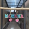 Wholesale European and American New Mothers Day Mosaic Acrylic MOM MAMA Letter Love Earrings Holiday Gift Earrings