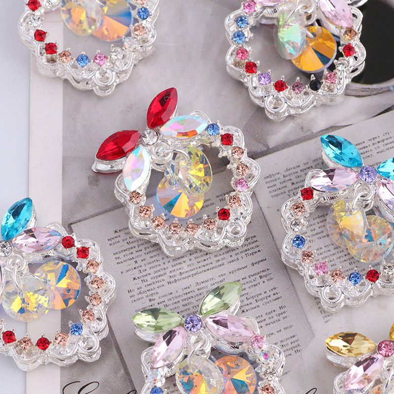 Wholesale 3D bow-shaped crystal alloy rhinestone ball with straight hole