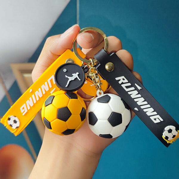 Wholesale Creative Large Simulation Football Keychain Bag Pendant Car Key Chain Stall Student Memorial Gift