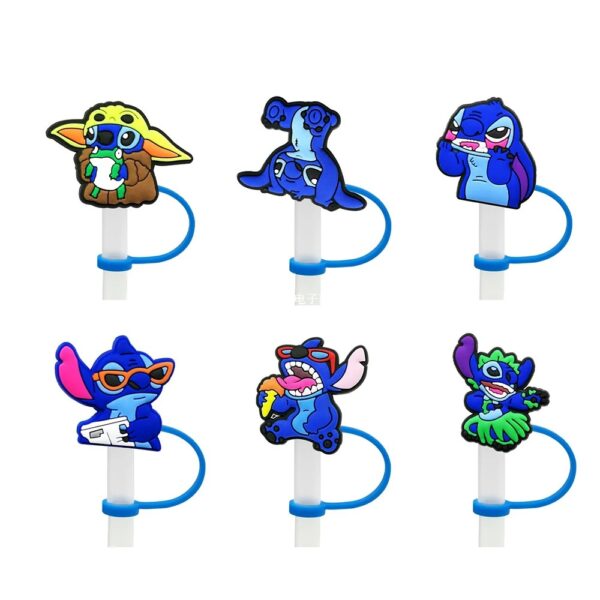 Wholesale Straw cap stilla decoration party hot sale animation straw animation new cartoon cover dust plug straw Straw Tube Cap