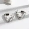 Wholesale 304 Stainless Steel Solid Color PVD Coated 18K Gold Plated 18K Gold Simple Style Classic Style Waterproof Non Tarnish Plating Gold Ear Studs