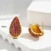 Wholesale 1 Pair Vintage Style Simple Style Water Droplets Plating Inlay Copper Zircon Gold Plated Ear Studs