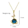 Wholesale Jewelry Elegant Modern Style Star Moon Heart Shape Titanium Steel Copper Pendant Necklace Cable Chain