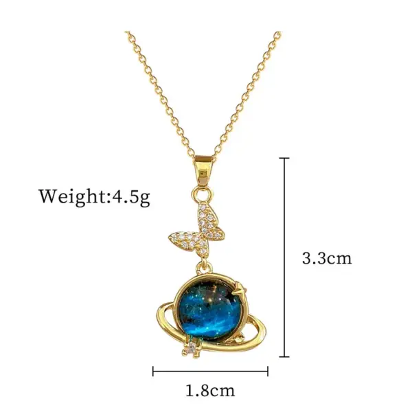 Wholesale Jewelry Elegant Modern Style Star Moon Heart Shape Titanium Steel Copper Pendant Necklace Cable Chain