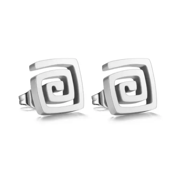 Wholesale Fashion Solid Color Stainless Steel Ear Studs 1 Pair
