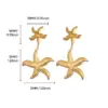 Wholesale 1 Pair IG Style Marine Style Tortoise Starfish 304 Stainless Steel Drop Earrings Ear Studs